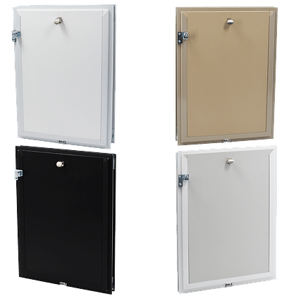 Hale pet doors in four frame colors with locking steel security covers